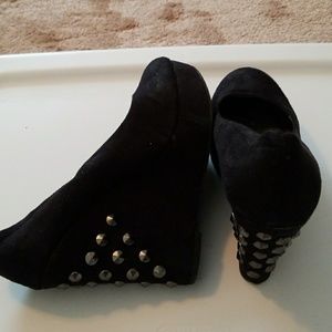Kardashian Kollection studded wedges